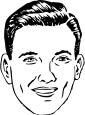 Vector graphics of man's normal face