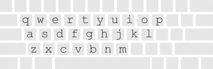 Vector clip art of typed QWERTY keyboard