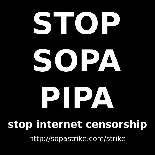 Vector clip art of stop internet censorship square sign