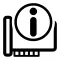 Vector image of monochrome hardware information KDE icon