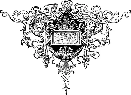 Vector illustration of ornate door decoration