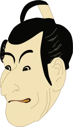 Vector clip art of kabuki actor