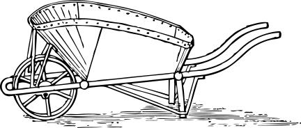 Vector illustration of coal barrow