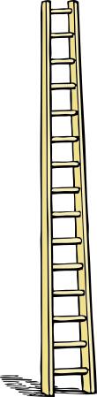 Vector graphics of tall ladder