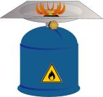 Vector image of camping gas cooker