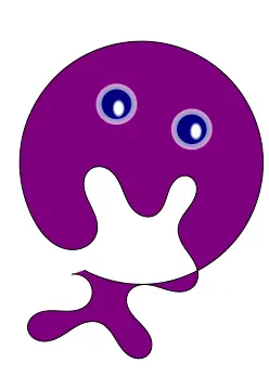 Vector drawing of punk drop with eyes