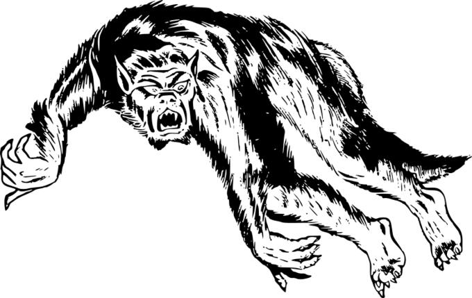 Vector image of woflman