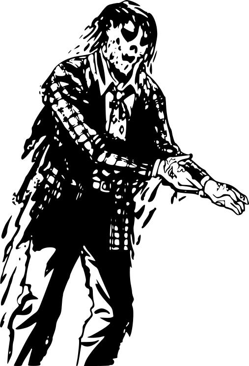 Frankestein with open palms vector clip art