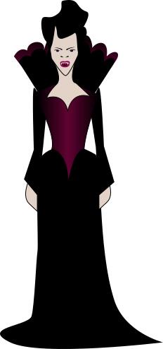 Lady vampire vector illustration