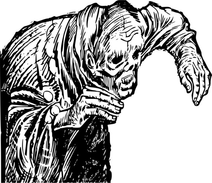 Vector drawing of death walker