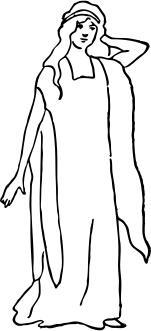 Vector graphics of faith lady outline