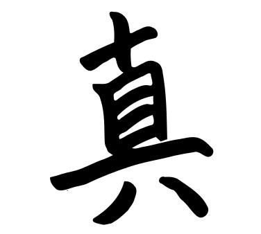 Chinese character for truth vector image