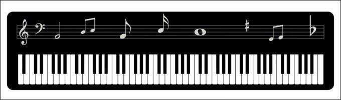 Vetcor graphics of synthesiser