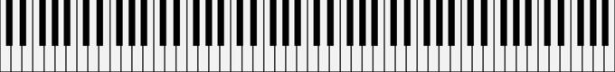 96-key piano keyboard vector clip art