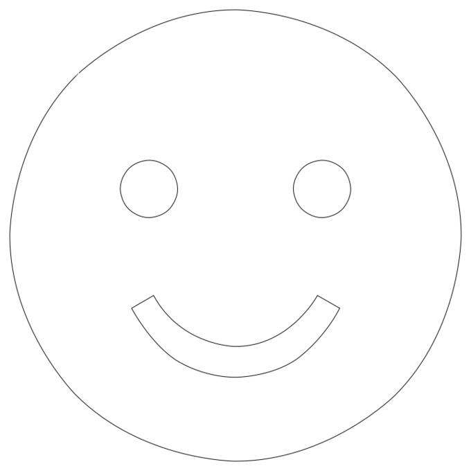 Vector clip art of blank round smile face