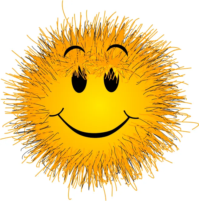Fluffy smiley vector illustration