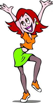Red-haired girl dancing vector image