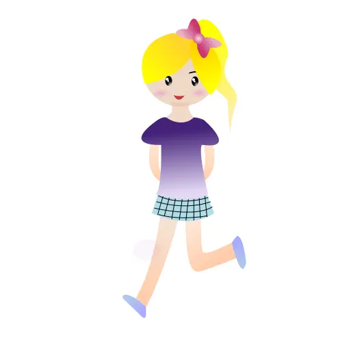 Younger woman jogging vector graphics