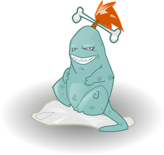Vector illustration of primitive monster