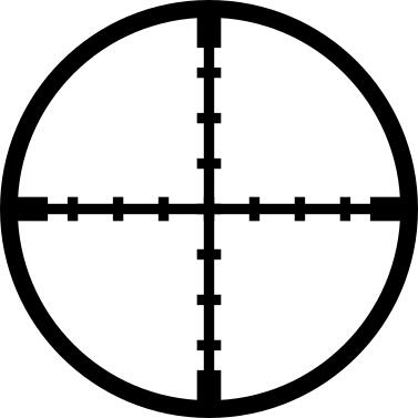 Crosshairs vector drawing