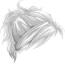 Vector drawing of ladies wavy hair element
