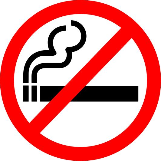 Vector illustration of standard no smoking sign