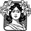Vector clip art of bridal hairstyle