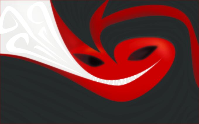 Vector drawing of grinning heart wallpaper