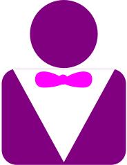 Vector clip art of posh man avatar