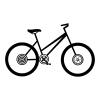 Woman's bike vector drawing