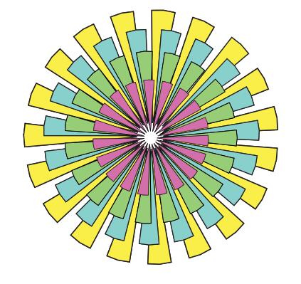 Vector clip art of abstract color wheel