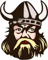 Viking head with horn vector graphics