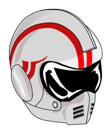 J9 helmet vector drawing