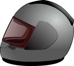 Vector clip art of full-face helmet