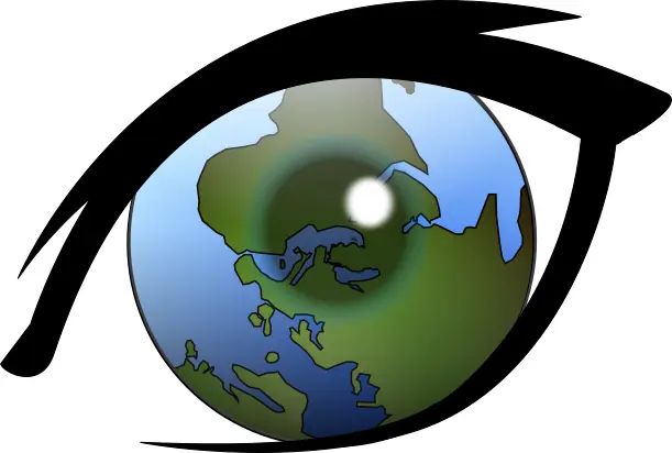 Alternative world vision vector image