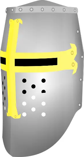 Crusader great helmet vector illustration