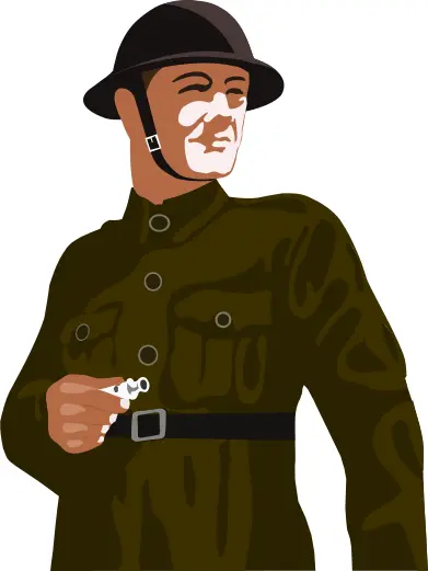 Vector clip art of British soldier