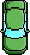 Vector image of green car pixel art