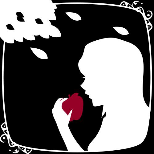 Eve's apple vector drawing