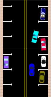 Parallel parking vector graphics