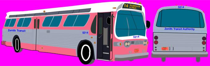 Transit bus vector image