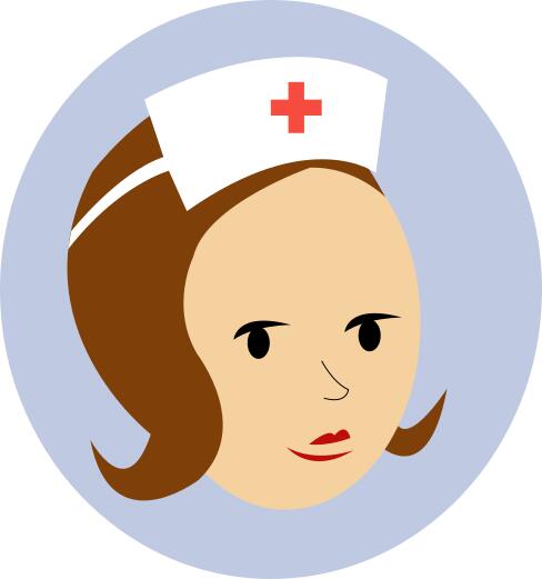 Nurse head logo vector illustration