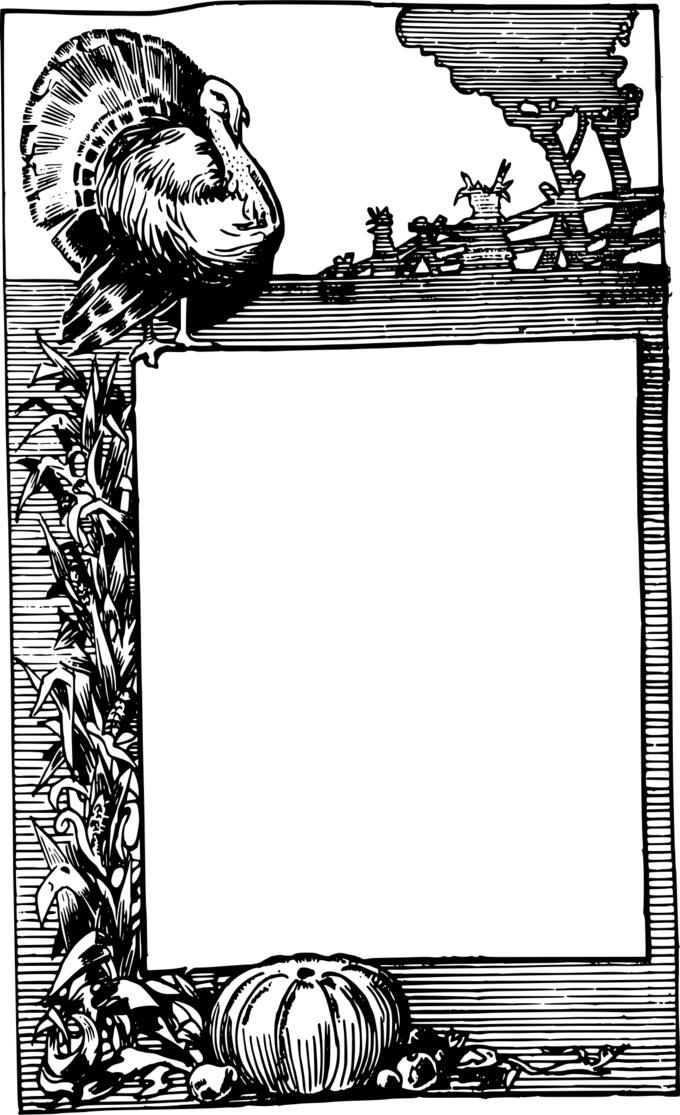 Turkey frame vector illustration