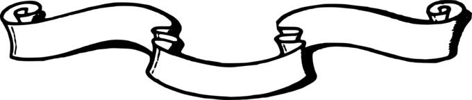 Old style bented banner vector graphics