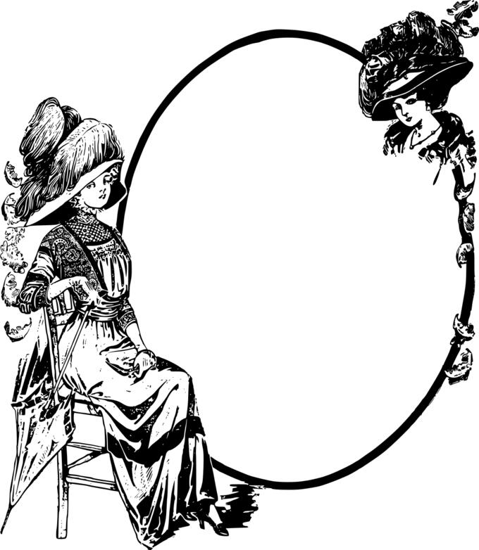 Posh ladies frame vector image