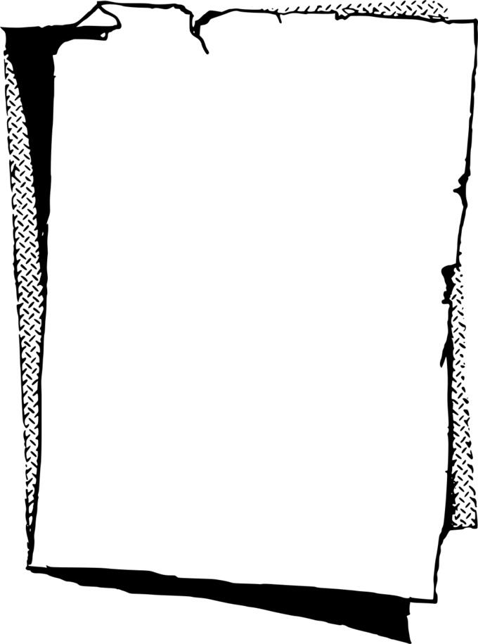 Vector graphics of old paper frame