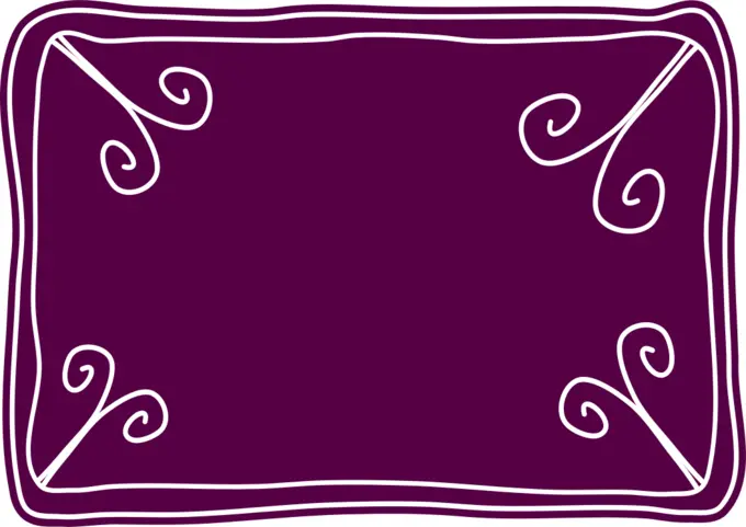 Vector drawing of purple voucher template