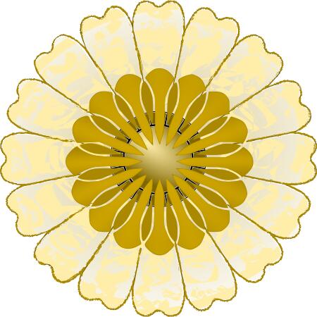 Vector graphics of blossom with three circles