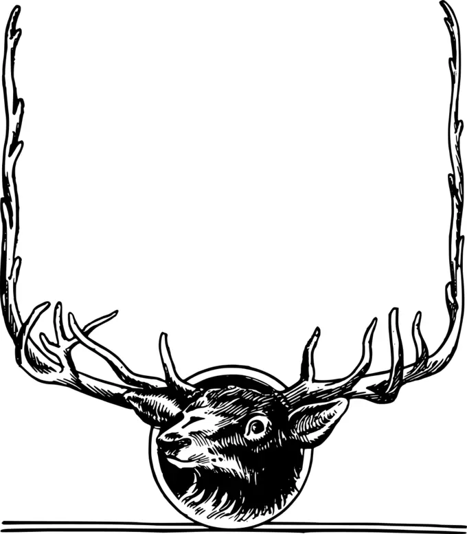 Vector graphics of deer frame