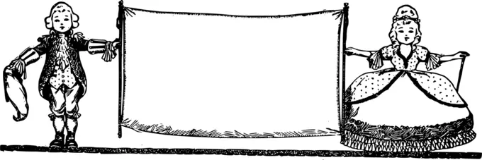 Vector drawing of ballroom dancers banner